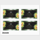 Elegant Green Black Product Label Geel roze Logo (Vel)