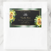 Elegant Green Black Product Label Geel roze Logo (Tas)