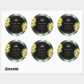 Elegant Green Black Product Label Geel roze Logo (Vel)