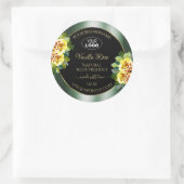 Elegant Green Black Product Label Geel roze Logo (Tas)