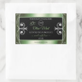 Elegant Green Black Product Labels juwelen en Logo (Tas)