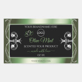 Elegant Green Black Product Labels juwelen en Logo (Voorkant)