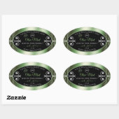 Elegant Green Black Product Labels juwelen en Logo (Vel)
