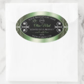 Elegant Green Black Product Labels juwelen en Logo (Tas)