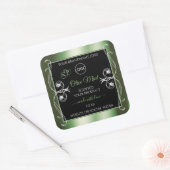Elegant Green Black Product Labels juwelen en Logo (Envelop)