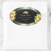 Elegant Green Black Product Labels Yellow Roses (Tas)