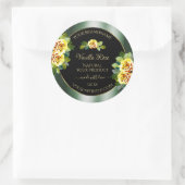 Elegant Green Black Product Labels Yellow Roses (Tas)