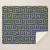 Elegant Green &blue Abstract pattern Sherpa Deken (Voorkant (horizontaal))