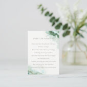 Elegant Green Blue Agate Waterverf Jewelcare Visitekaartje (Staand voorkant)