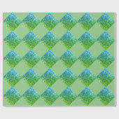 Elegant Green Blue Glitter Abstract Chic Cadeaupapier (Vlak)