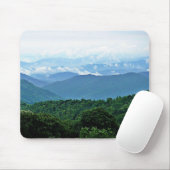 Elegant Green Blue Smoky Mountains Photo Monogram Muismat (Met muis)