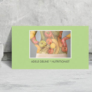 Elegant Green Body Nutritionist Dietitian Visitekaartje