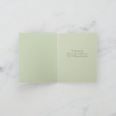 Elegant Green Border kerst Fotokaart 1 Foto Feestdagen Kaart (Binnen)