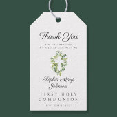Elegant Green Botanical Cross First Community Cadeaulabel