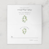 Elegant Green Botanical Cross First Community Plaatskaartje (Buitenkant ongevouwen)