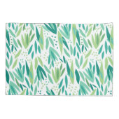 Elegant Green Botanical Leafs Pattern Kussensloop (Achterkant)