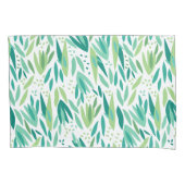 Elegant Green Botanical Leafs Pattern Kussensloop (Voorkant)