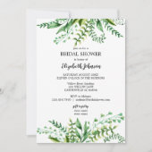 Elegant Green Botanical Vrijgezellenfeest Kaart (Voorkant)