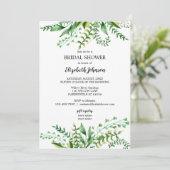 Elegant Green Botanical Vrijgezellenfeest Kaart (Staand voorkant)