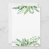 Elegant Green Botanical Vrijgezellenfeest Kaart (Achterkant)