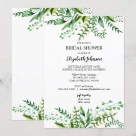 Elegant Green Botanical Vrijgezellenfeest Kaart