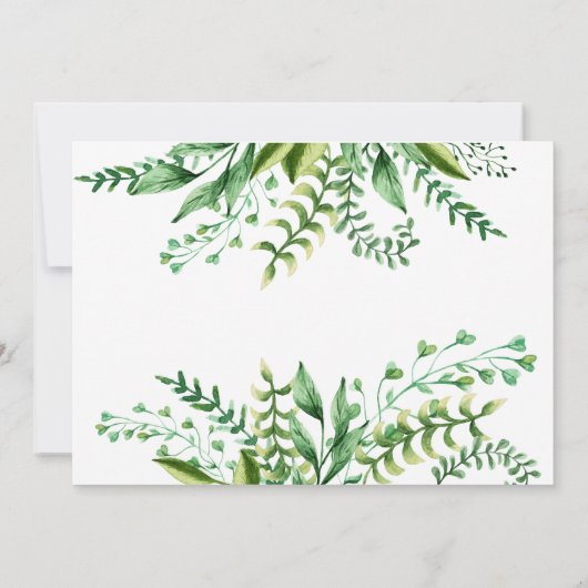 Elegant Green Botanical Weddenschap ben mijn Bride Kaart (Achterkant)