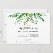 Elegant Green Botanical Wedding Engagement Party Kaart (Voorkant)