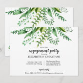 Elegant Green Botanical Wedding Engagement Party Kaart (Voorkant / Achterkant)