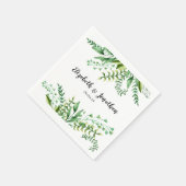 Elegant Green Botanical Wedding Servet (Hoek)