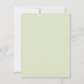 Elegant Green Bow Baptism Kaart (Achterkant)