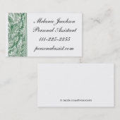 Elegant Green Brocade border visitekaartje (Voorkant / Achterkant)