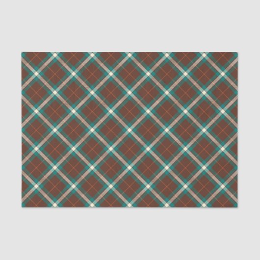 Elegant Green Brown Pset Tissue Paper Tissuepapier (Voorkant)