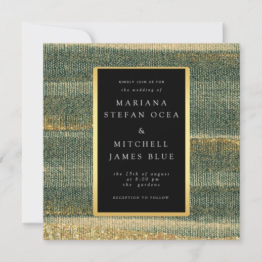 Elegant Green Brush met goud en zwart (Voorkant)