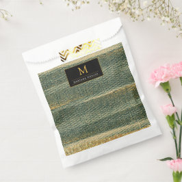 Elegant Green Brush met goud en zwart Bedankzakje