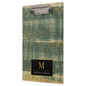 Elegant Green Brush met goud en zwart Klembord (Links)