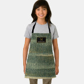 Elegant Green Brush met goud en zwart Schort (Insitu)