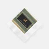 Elegant Green Brush met goud en zwart Servet (Hoek)