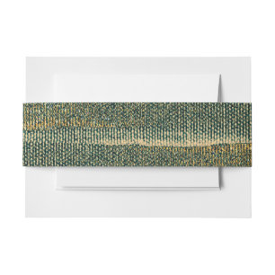 Elegant Green Brush met goud en zwart Uitnodigingen Wikkel
