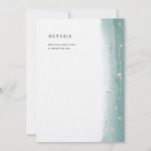 Elegant Green Brush Stroke Gala & Silent Auction  Kaart (Achterkant)