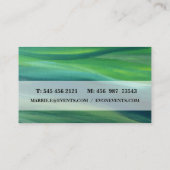 Elegant Green Business Card Visitekaartje (Achterkant)