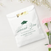 Elegant Green Calligraphy Afstuderen Bedankt Bedankzakje (Gezegeld)