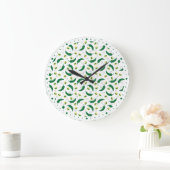 Elegant Green Chili Pattern Grote Klok (Huis)