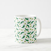 Elegant Green Chili Pattern Koffiemok (Voorkant rechts)