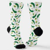 Elegant Green Chili Pattern Socks Sokken (Gebogen)