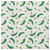 Elegant Green Chili Pattern Stof (Swatch)