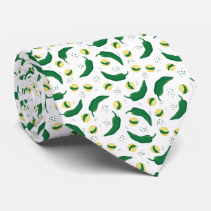 Elegant Green Chili Pattern Stropdas