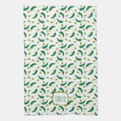 Elegant Green Chili Pattern Theedoek (Verticaal)