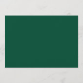 Elegant Green Christmas Eve Candlelight Service Kaart (Achterkant)