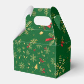 Elegant Green Christmas Gift Wrap Design Bedankdoosjes (Achterkant)