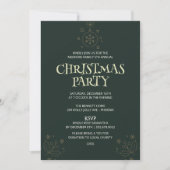 Elegant Green Christmas Party Invitation – Holiday Kaart (Voorkant)